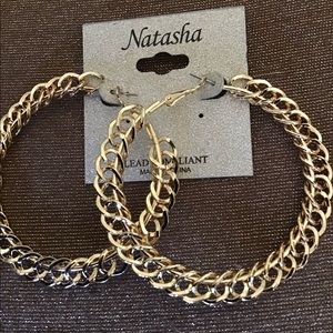 Large Gold Hoop Earrings by Natasha